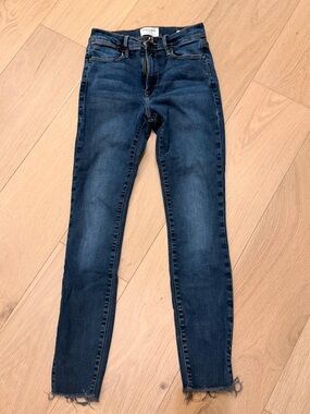 Frame Denim Le High Skinny Jeans in Deep Indigo